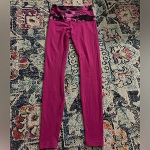 Lululemon Pink Tie-dye Print High Waist Stretch Leggings